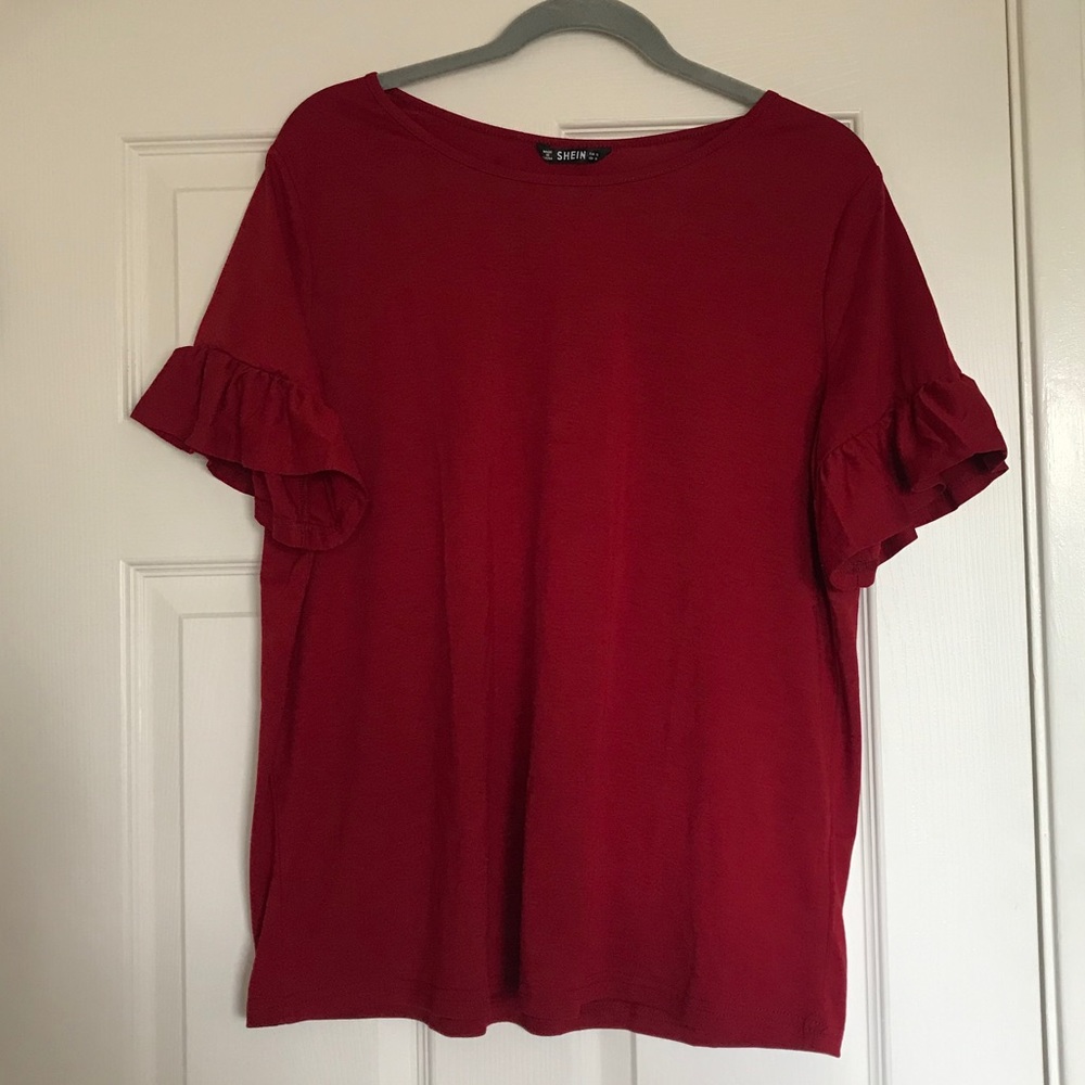 Red short sleeve top